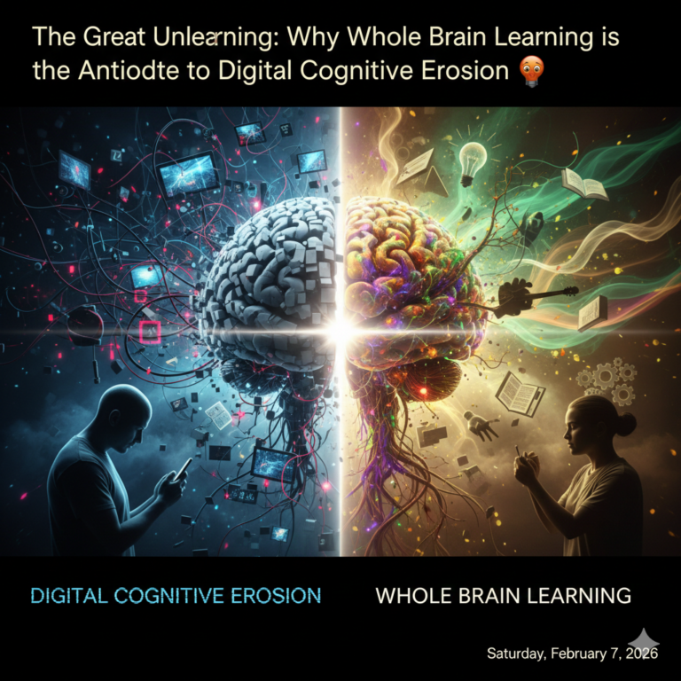 The Great Unlearning Why Whole Brain Learning is the Antidote to Digital Cognitive Erosion